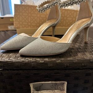 Elegant Silver Women's Heels